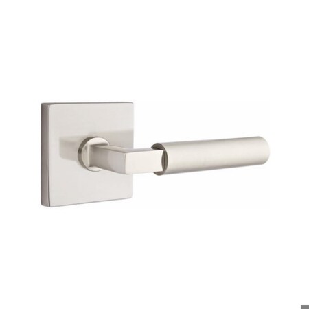 Emtek Hercules Lever Dummy Pair with Square Rose for 1-1/4 in to 2 in Door Satin Nickel Finish 5050HECUS15